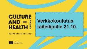 Verkkokoulutus taiteilijoille 21.10. bannerimainos