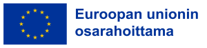 Euroopan unionin osarahoittama ja EU:n logo,