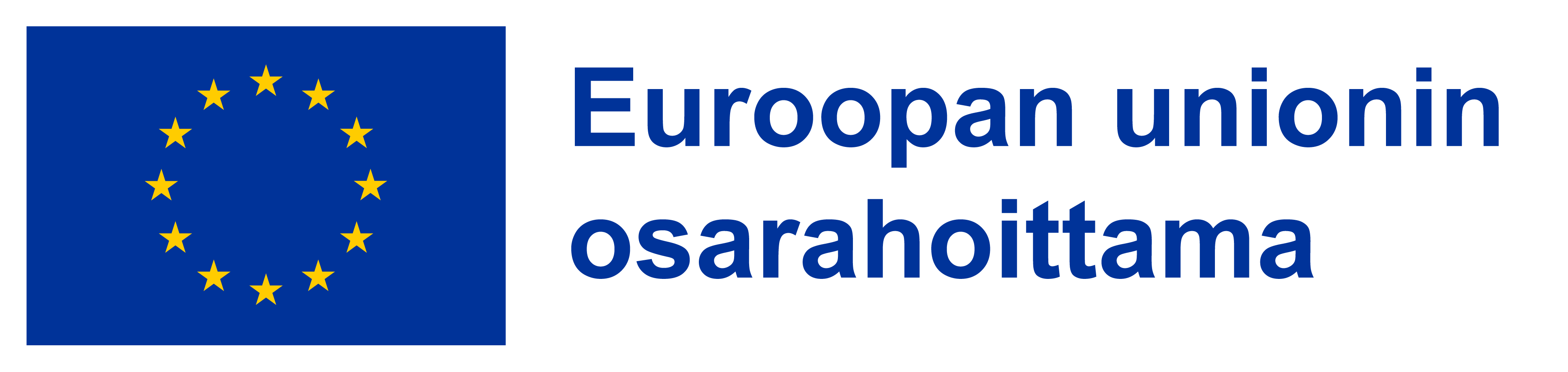 Euroopan unionin osarahoittama ja EU:n logo,